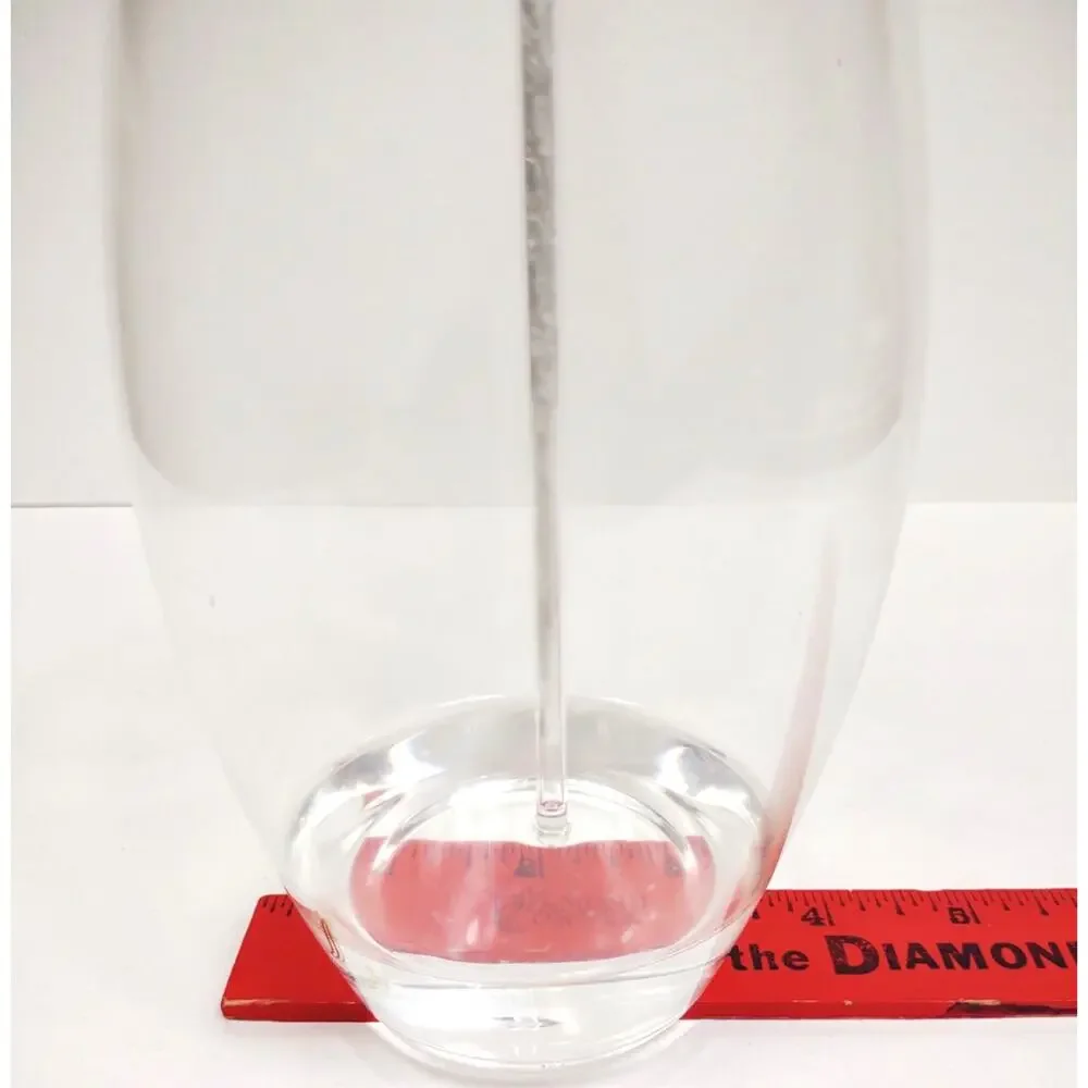 Flawless Stunning Firelight Art Glass Handblown Oil Candle Lamp Pod Table Light